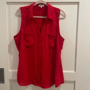 Express Portofino Collection Red Sleeveless Blouse Tank Top Shirt XL